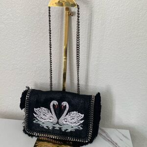 Stella McCartney Black Swan Cross Body Bag